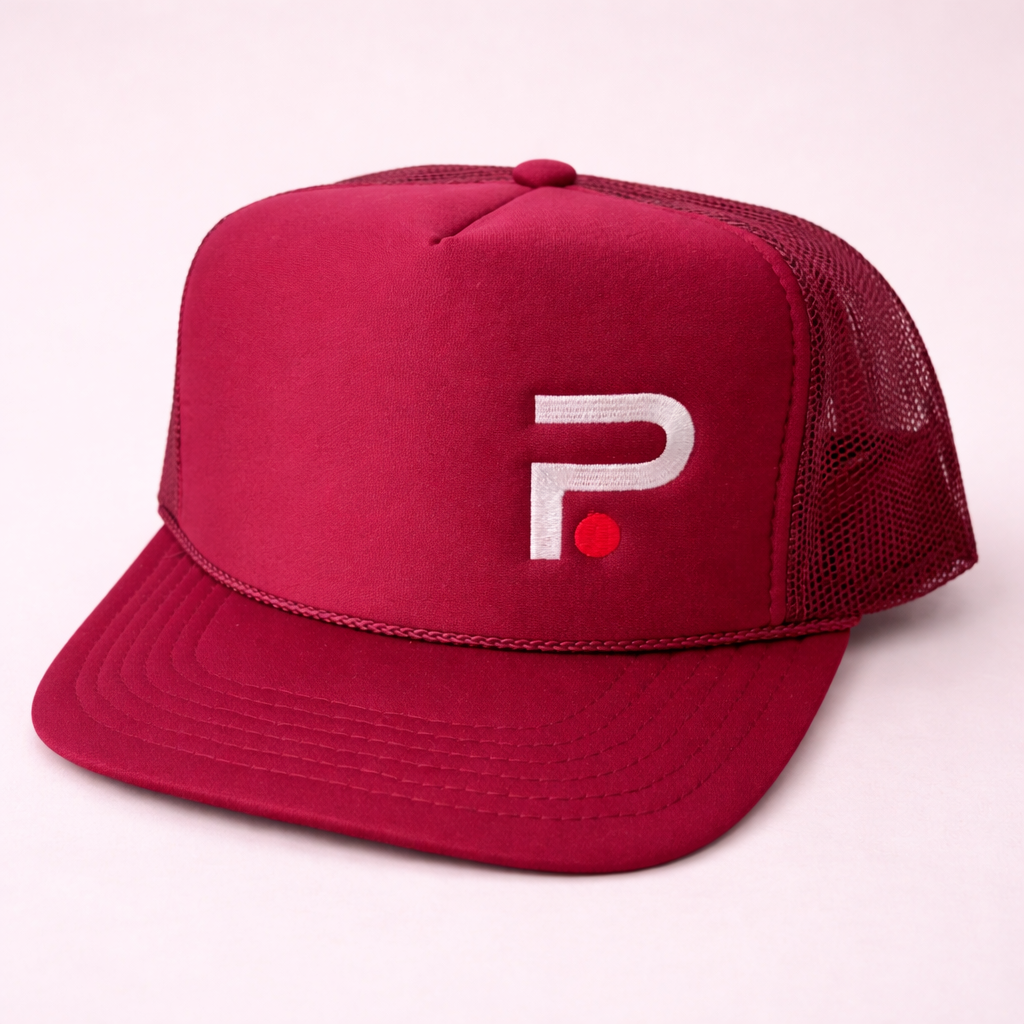P-Dot Trucker Hat "Carmine"